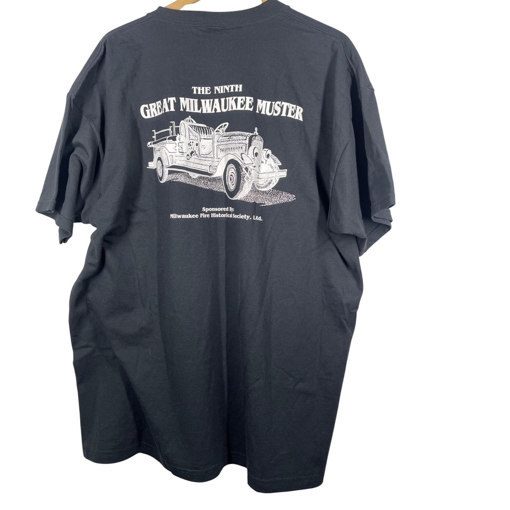 Milwaukee Fire Historical Society Muster T-Shirt Black XXL
